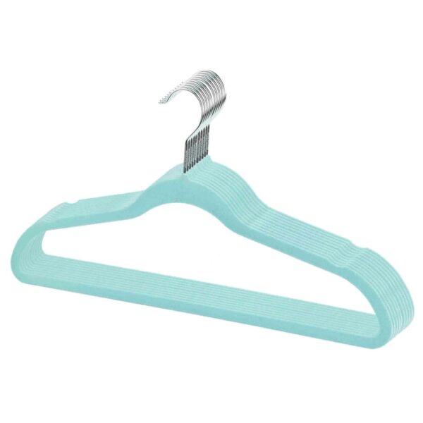 10 Pack Velvet Hanger Sky Blue