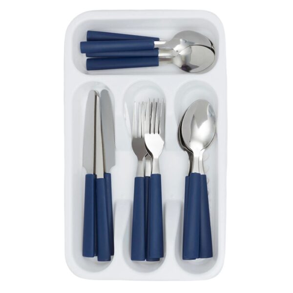 16 Pieces Flatware Set With Tray Assorted