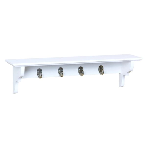 20" Floating Shelf With Key Hooks