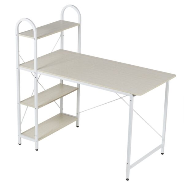 Computer Desk With Shelves Oak/White