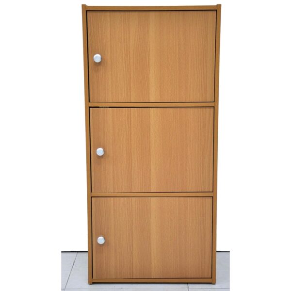 3 Door Cube Cabinet Beech