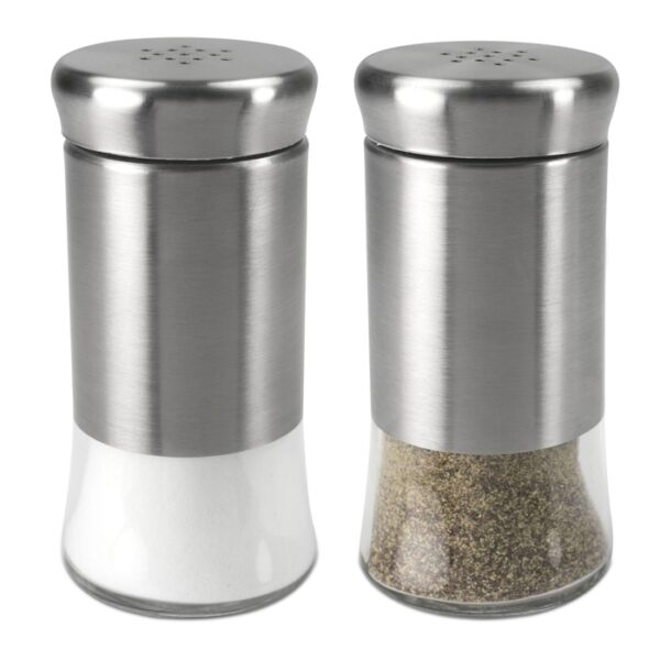 2 Pieces Stainless Steel Salt & Papper Set