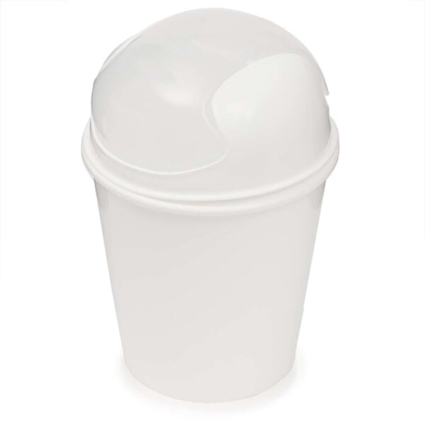 3 Liter Waste Bin Plastic Round White
