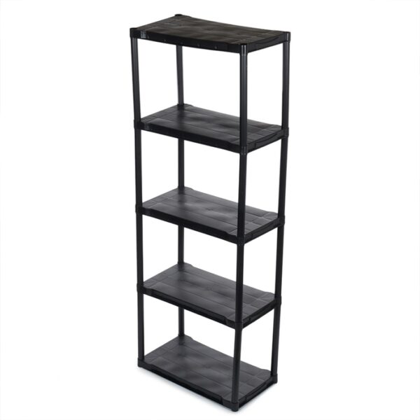 5 Tier 38" Shelving Plastic Black