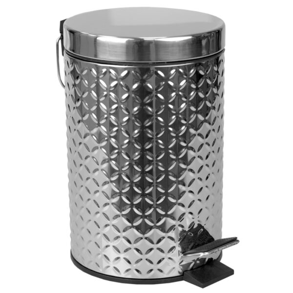3 Liter Waste Bin Embossed Stainless Steel