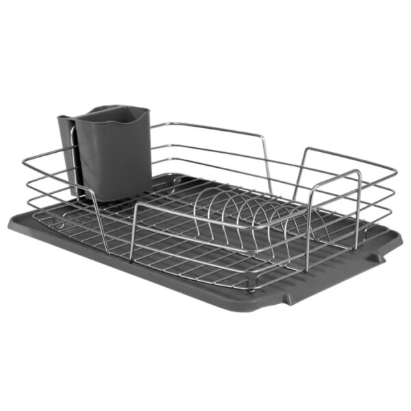 Michael Graves Dish Rack Deluxe Grey & Satin
