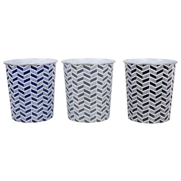 Waste Bin Plastic Lined Chevron
