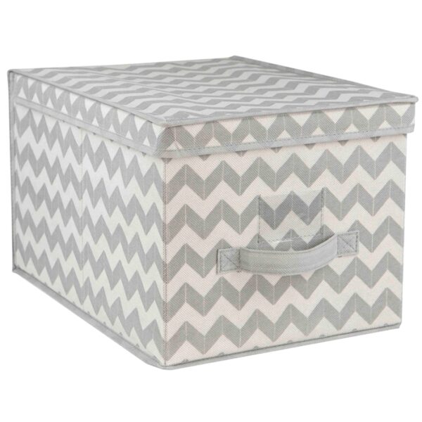 Storage Box Large Chevron Grey