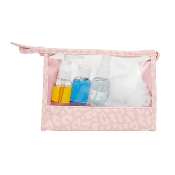 5 Pieces Cosmetic Accessory Bag Leopard