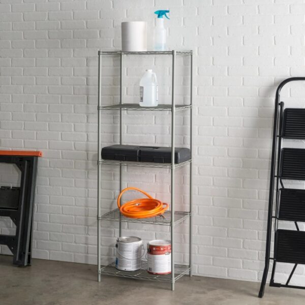 5-Layer Wire Shelf Grey
