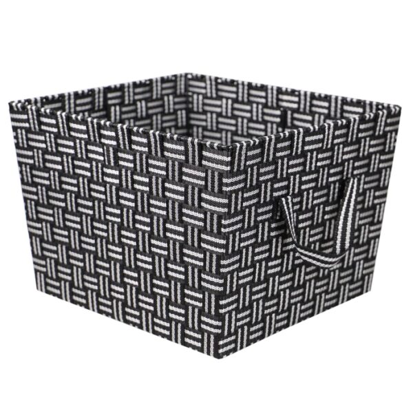 Woven Strap Bin X-Large Black Stripe