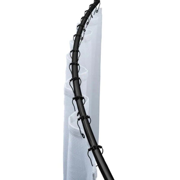 Curved Shower Rod Matte Black 42-72"