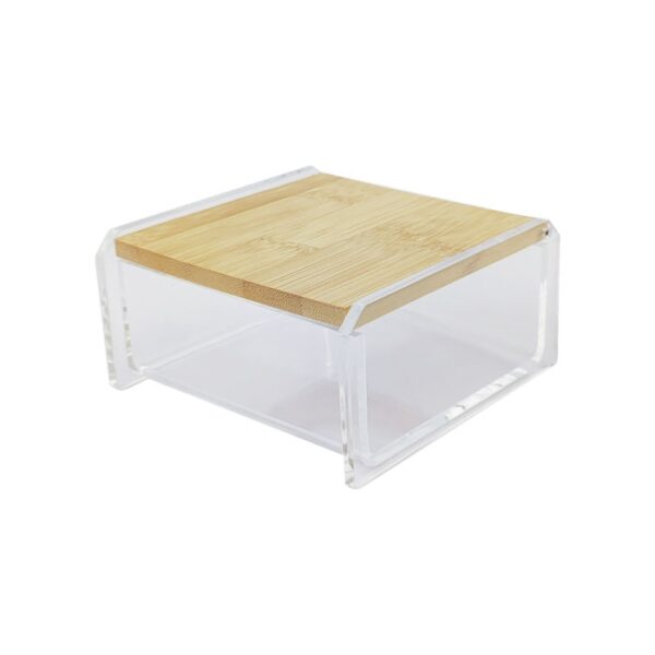 Cotton Ball Organizer With Bamboo
