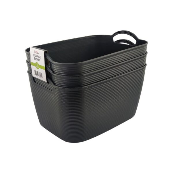 3 Pieces Storage Basket Line Medium