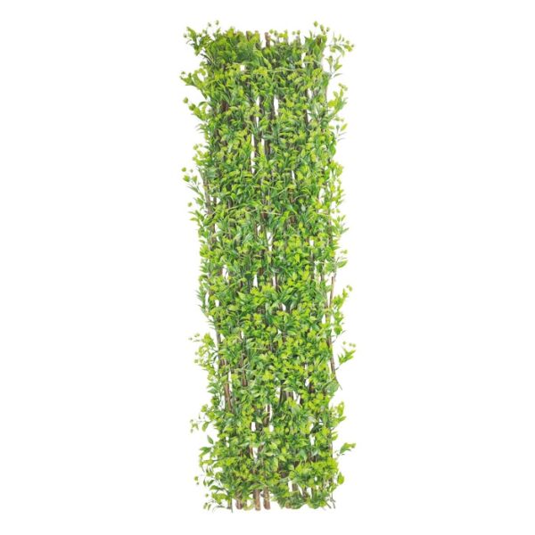 1.2 M Fence Wood Flower Plastic Green