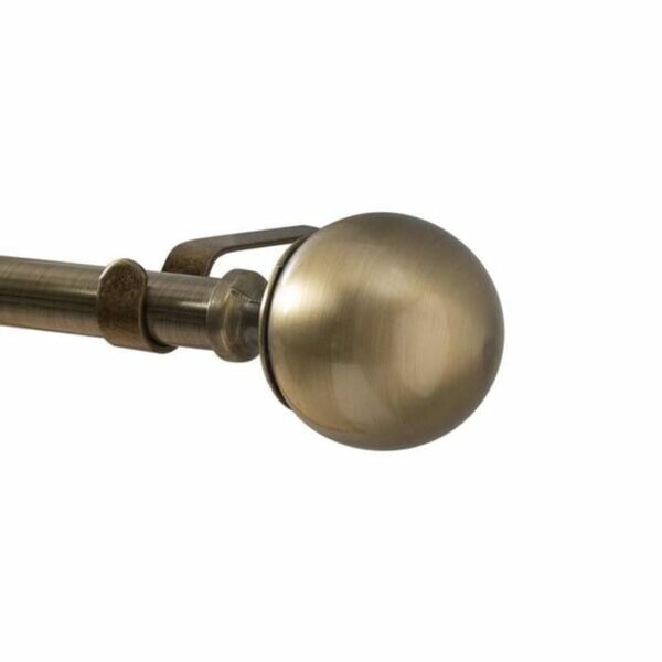 Solid knob Curtain Rod 66-120 Antique