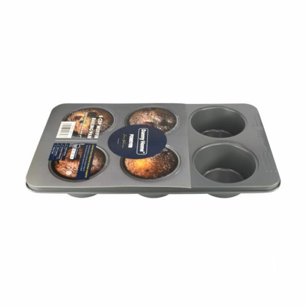 6 Cup Muffin Pan Carbon Steel 35x21.5x4Cm