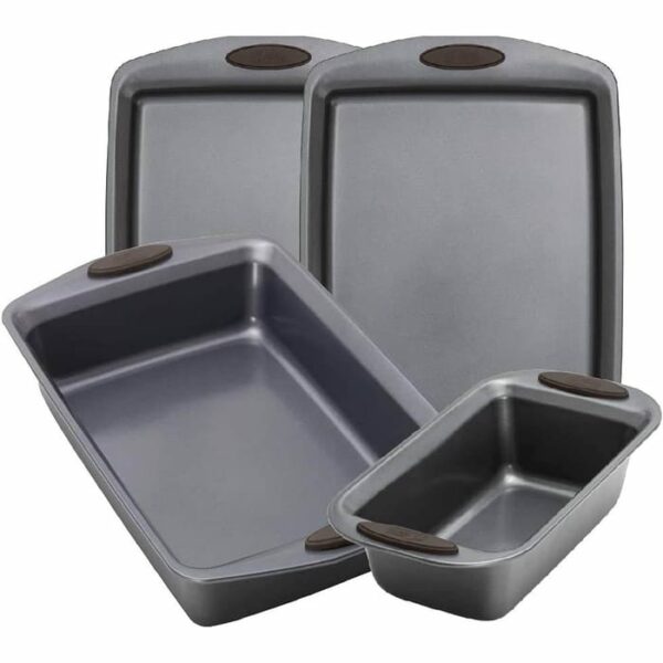 4 Pieces Bakeware Oven Tray-Coffee