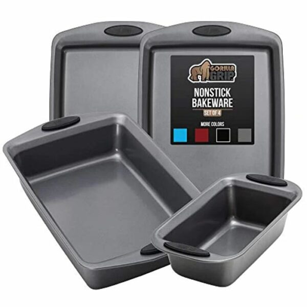 4 Pieces Oven Tray Gray