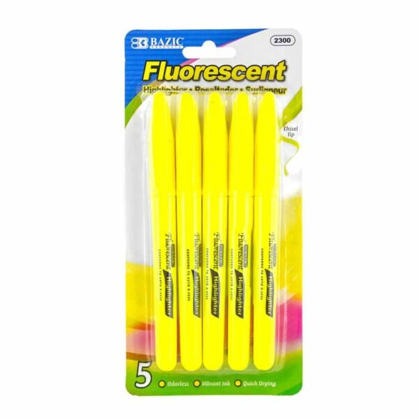 Yellow Pen Style Fluorescent Highlighter