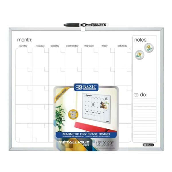 Aluminium Framed Magnectic Dry Erase Calendar
