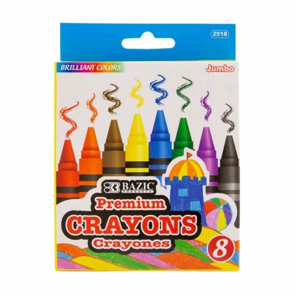 8 Color Premium Jumbo Crayons