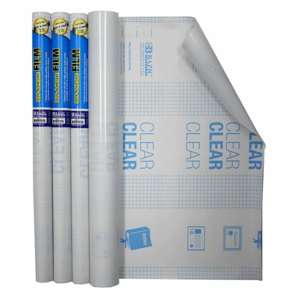18"x1.5 Yard Clear Self Adhesive Book Cover
