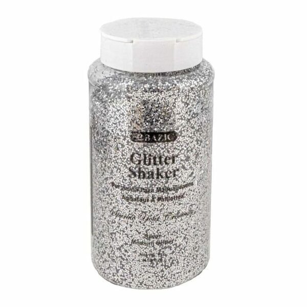 16 Oz Silver Glitter Shaker 1 Lb