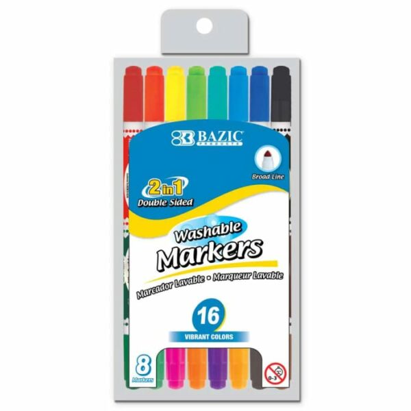 8 Double Tip Washable Markers