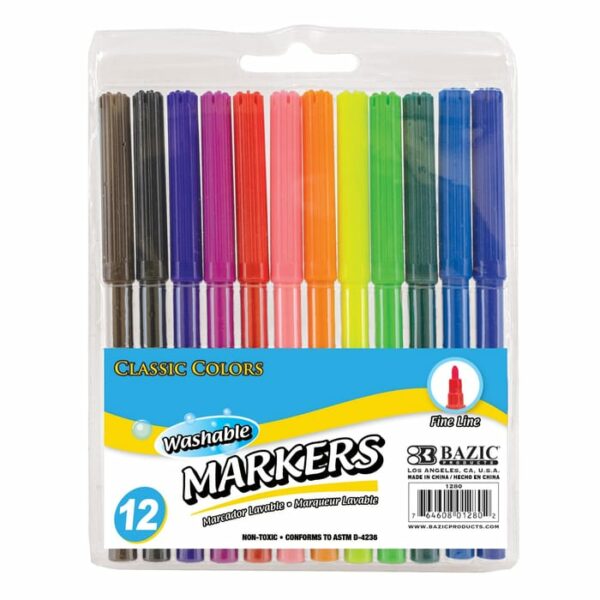 12 Classic Colors Fine Line Washable Makers