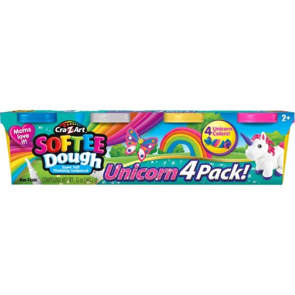 Cra-Z-Art Softee Dough 4 Pack Unicorn