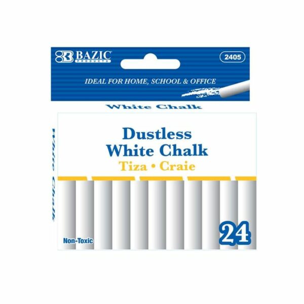 Dustless White Chalk 24 Count