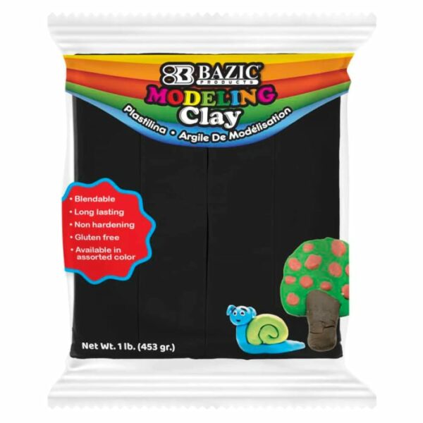 1Lb Black Modeling Clay