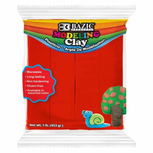 1Lb Red Modeling Clay