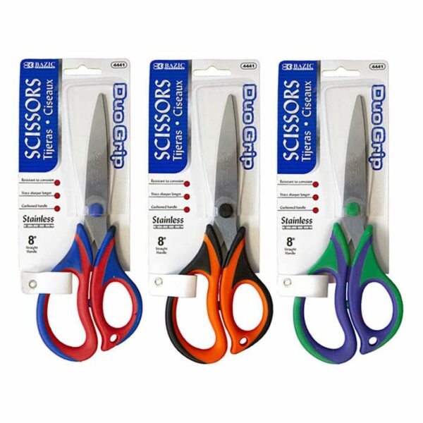 8" Duo Grip Stainless Stell Scissors