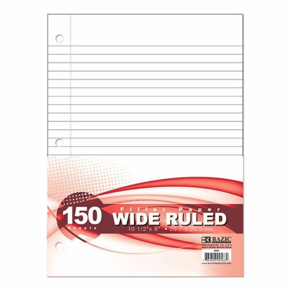 Wide Ruled 150 Count Filler Paper