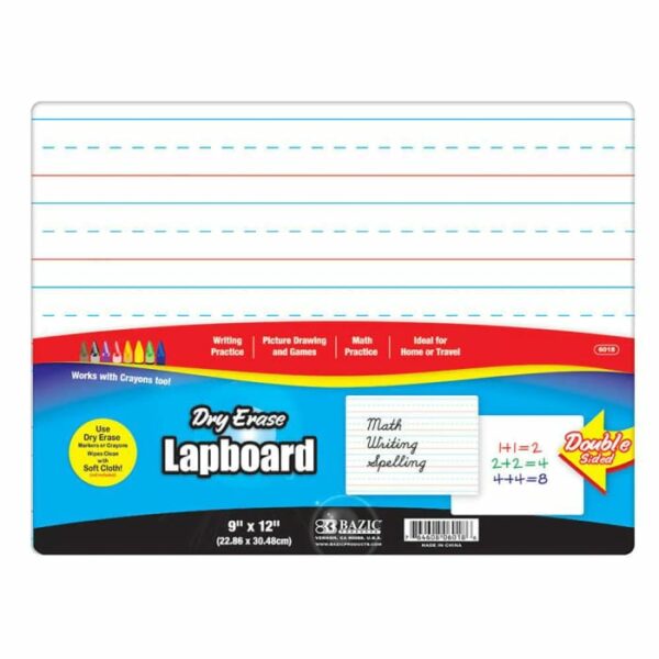 9"x12" Double Sided Dry Erase Lap Board