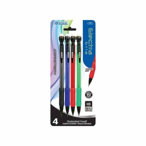 Electra 0.7mm Mechanical Pencil With Grip 4 Pack
