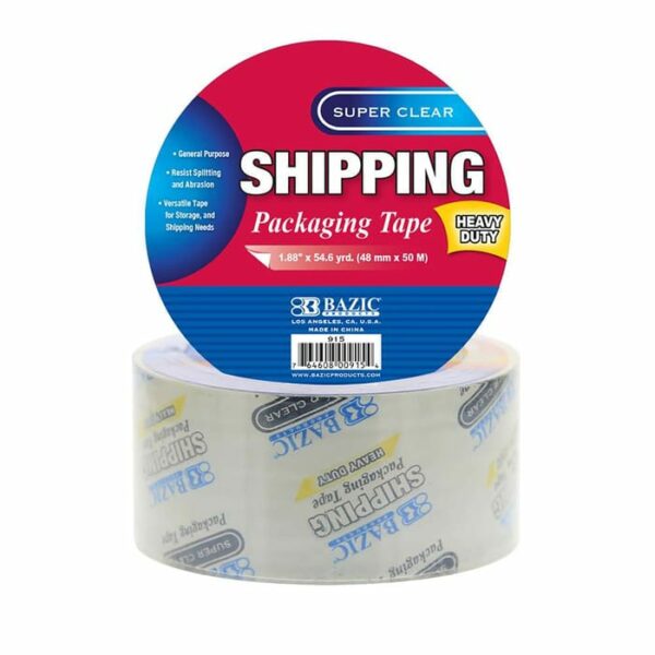 1.88"x54.6 Yard Clear Heavy Duty Shipping Tape
