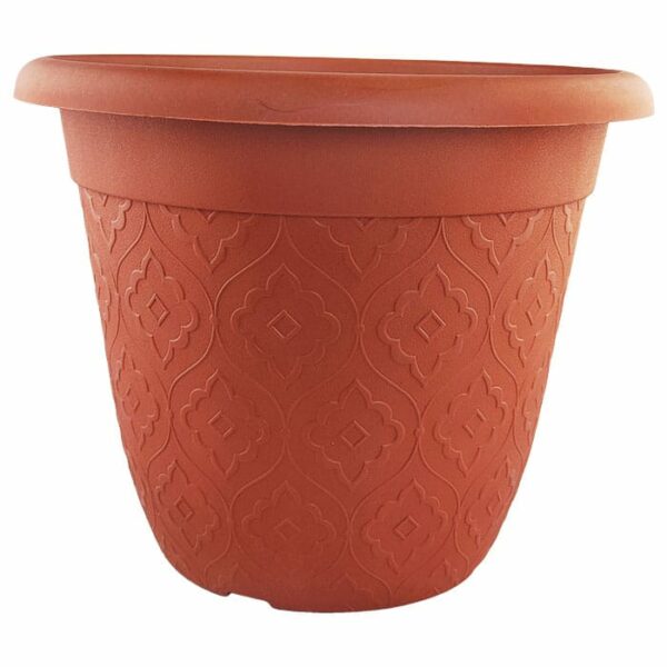 Plastic Flower Pot 33x26.5Cm Black Red Green