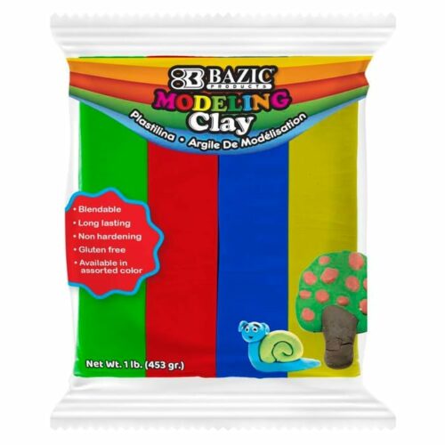 4 Primary Color 1Lb Modeling Clay Sticks