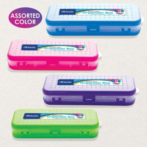 8" Bright Color Double Deck Organizer Box