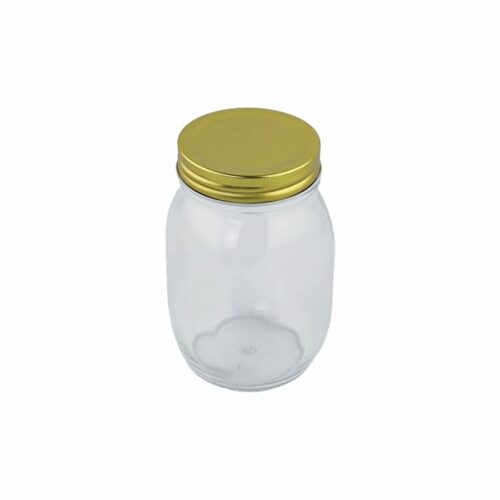 Glass Jar With Gold Lid 500ML