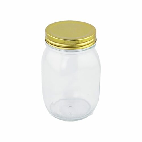 Glass Jar With Gold Lid 500ML