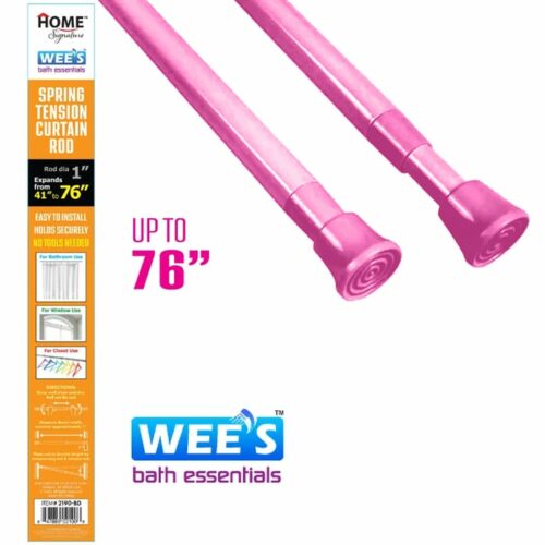 Wee's Spring Tension Curtain Rod Burgandy 41"x76"