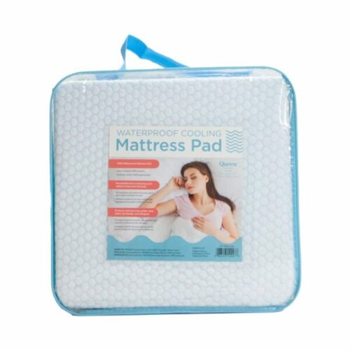 Waterproof Cooling Mattress Pad Aqua Queen