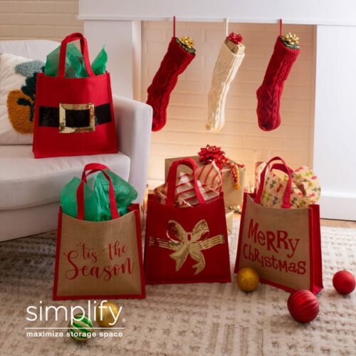 Natural Gift Jute Bags 12x4x12 inch Designs Asst
