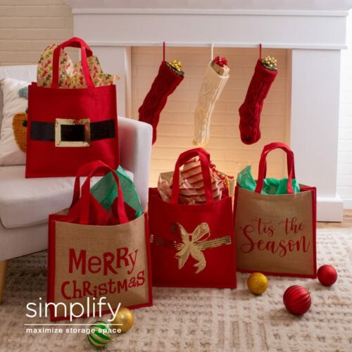 Natural Gift Jute Bags 14x6x14 inch Designs Asst