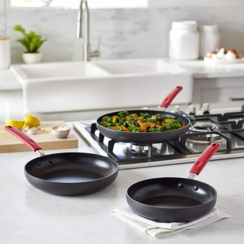3pc Set Hard Anodized NonStick 8,9.5 ,11in Skillet