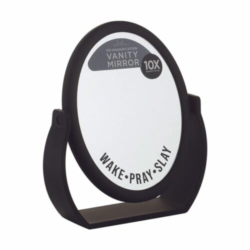 8" Inspirational Vanity Rubberized   Black